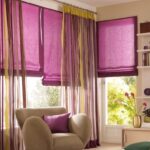 curtains violet