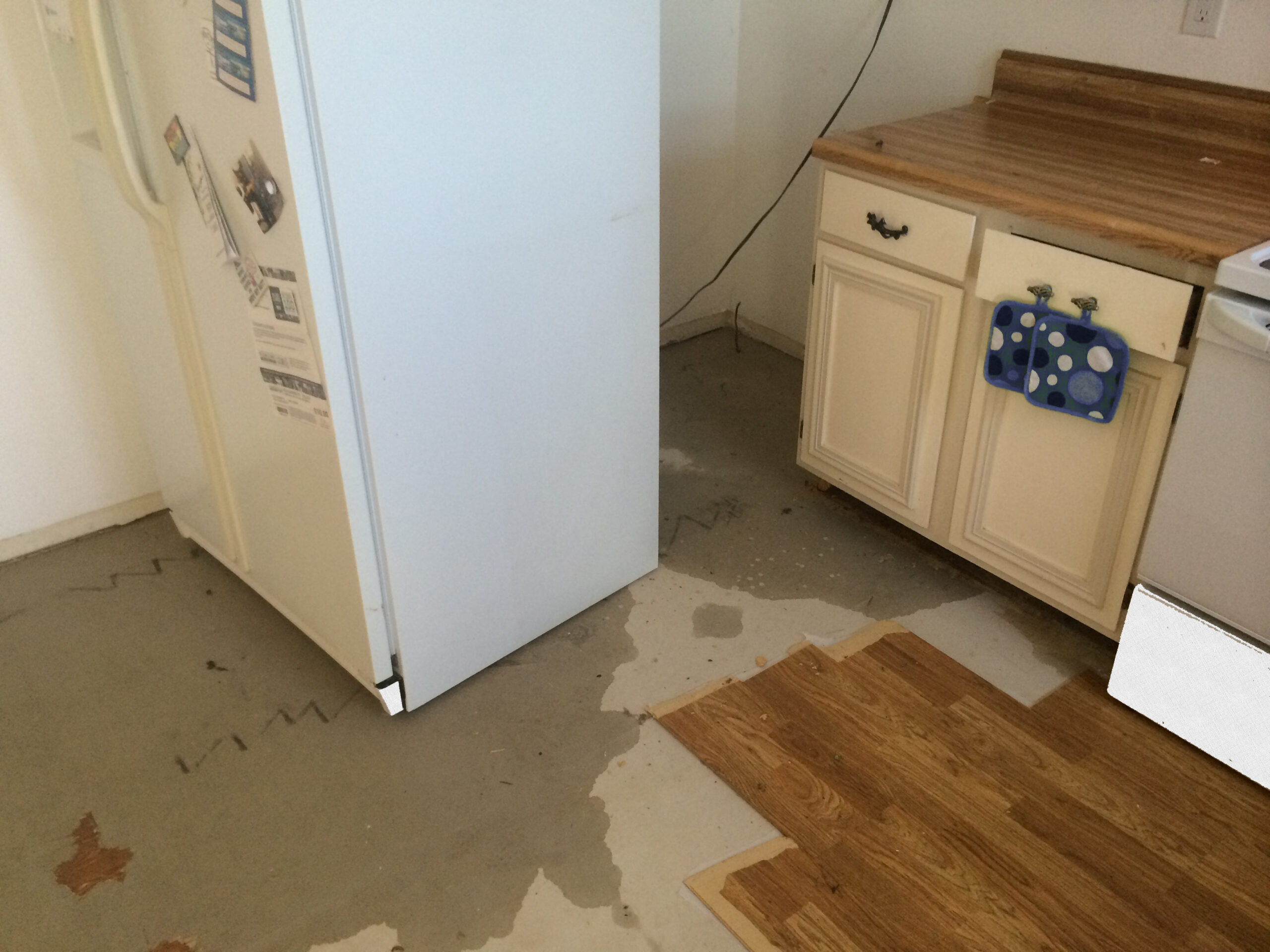 accumulation of water under the refrigerator