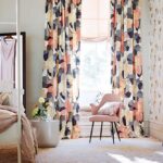 curtains with a bright pattern