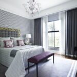 gray curtains in the bedroom