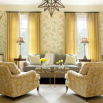 living room in yellow tones