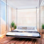 modern hanging bed interior photo