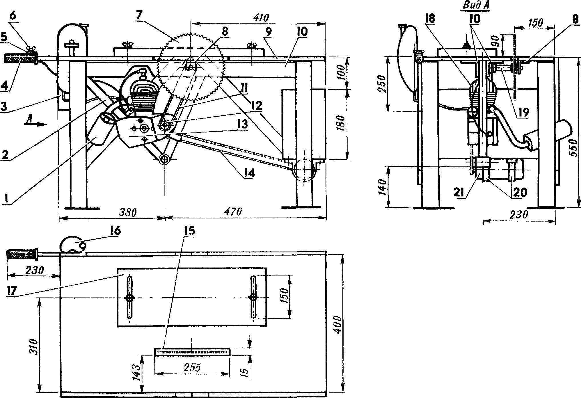 circular saw table diagram