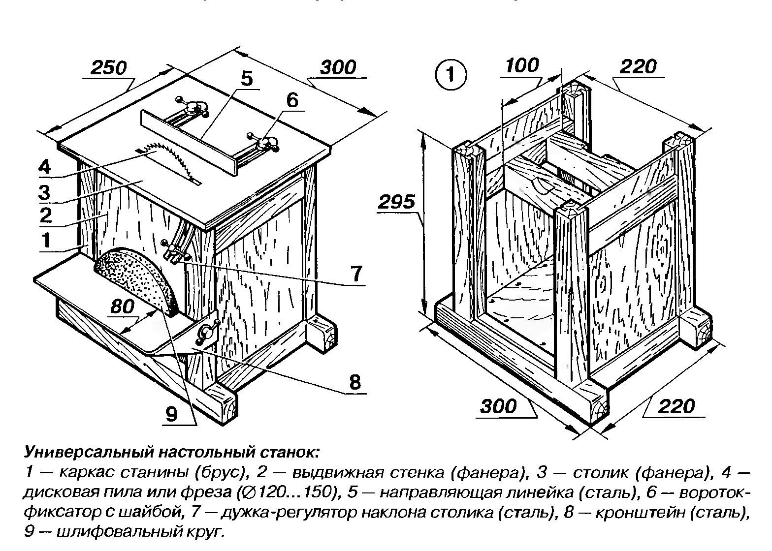 circular saw table drawing