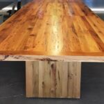 solid wood table photo decoration