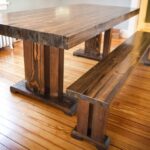 solid wood table photo design