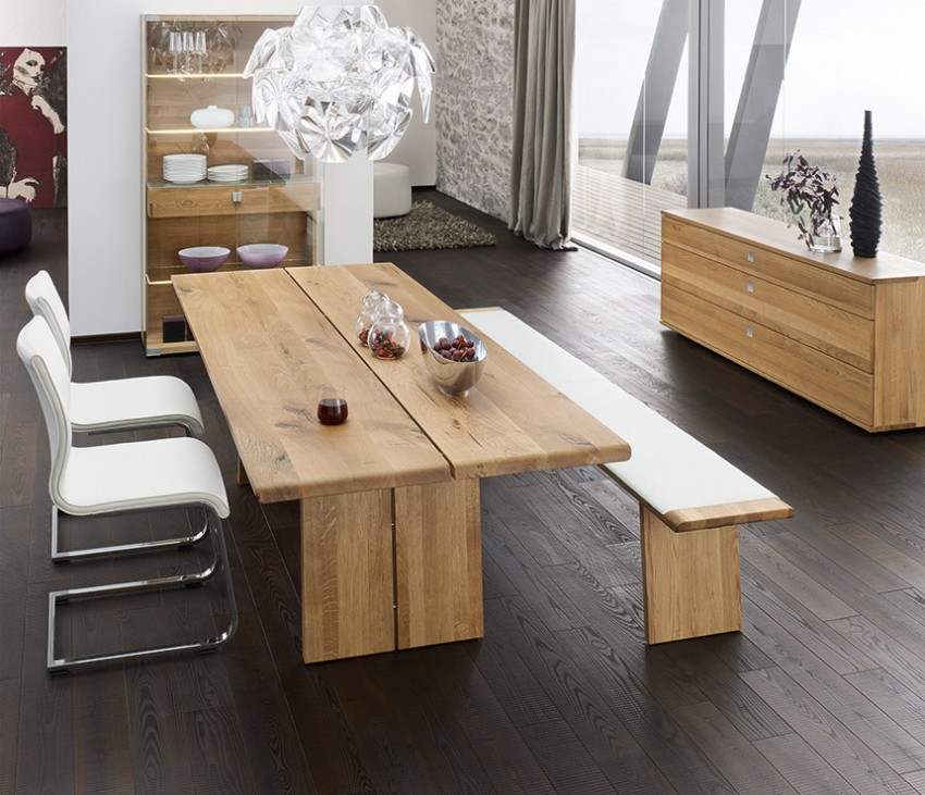 solid wood table design photo