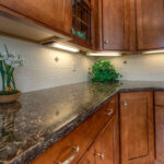 marbled kitchen countertop