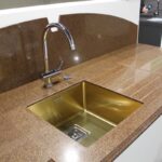 beige kitchen worktop