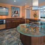 glass kitchen worktop