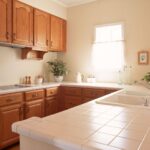 kitchen countertop white squares