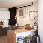 light wooden kitchen worktop