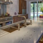 concrete countertop interior photo