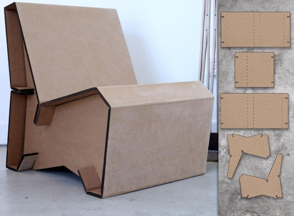 chair made of cardboard