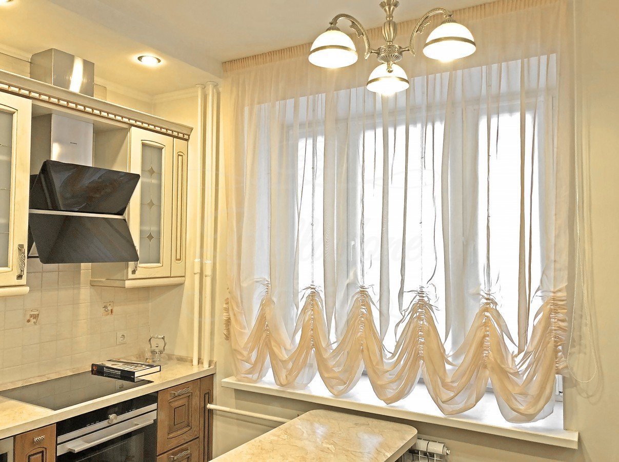 light austrian curtains for the kitchen