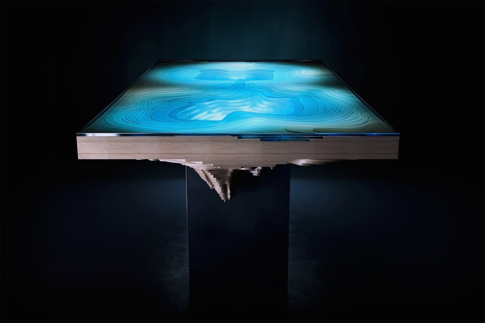 glowing table