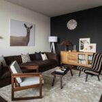 dark furniture in the interior design photos