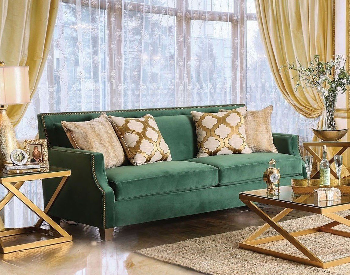 dark green sofa decoration photo