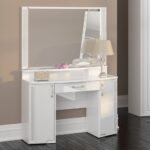 dressing table white with large mirror