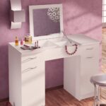 dressing table with square mirror