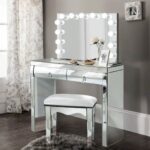 dressing table with lamps