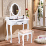 dressing table white round