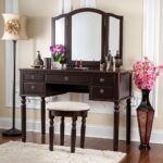 dressing table brown trellis