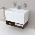 meuble avec un lavabo pour une décoration photo de salle de bain