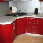 corner cabinet under the sink in the kitchen views