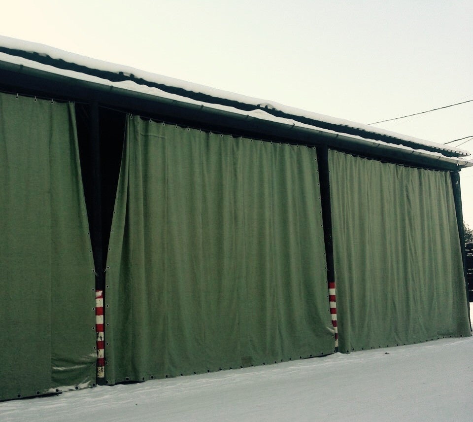 outdoor curtains made of tarpaulin