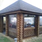 street curtains in the gazebo