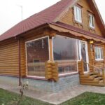 street curtains in the hut