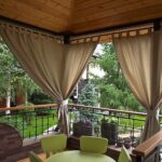 outdoor curtains beige fabric