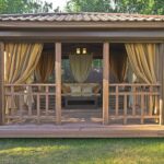 outdoor curtains on the terrace