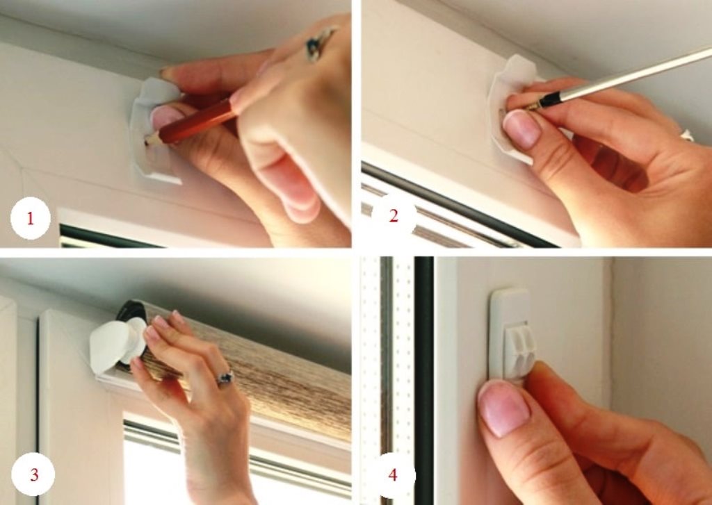 roller blinds blackout installation with self-tapping screws