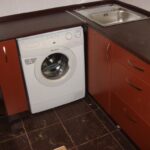 washing machine in modern kitchen