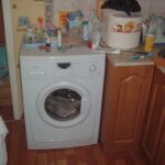 washing machine in the kitchen