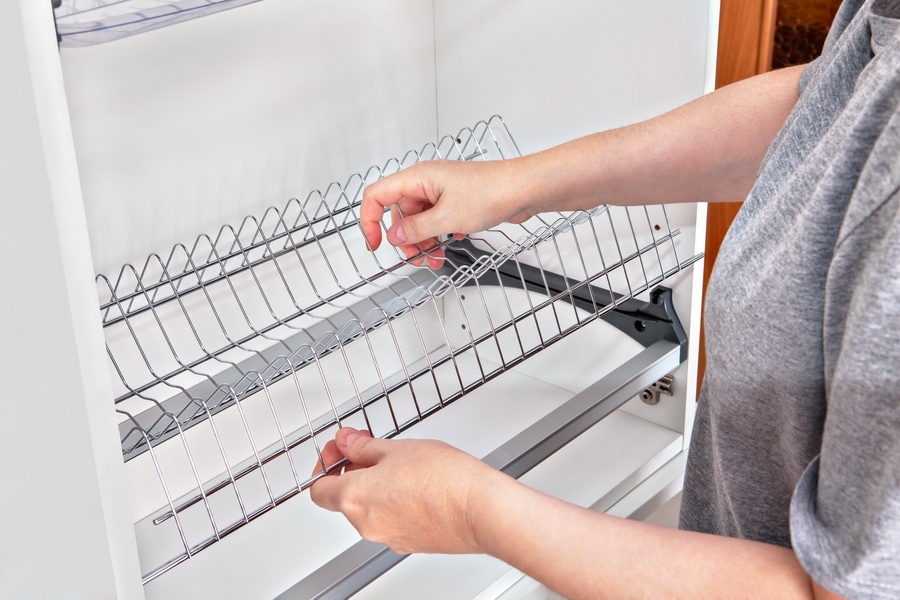 installing a dish dryer in a cupboard