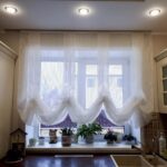 Sheer Viennese curtains for the kitchen