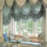 gray beige Viennese curtains