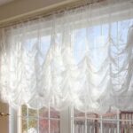 Viennese curtains for a large window