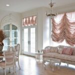 sheer pink Viennese curtains