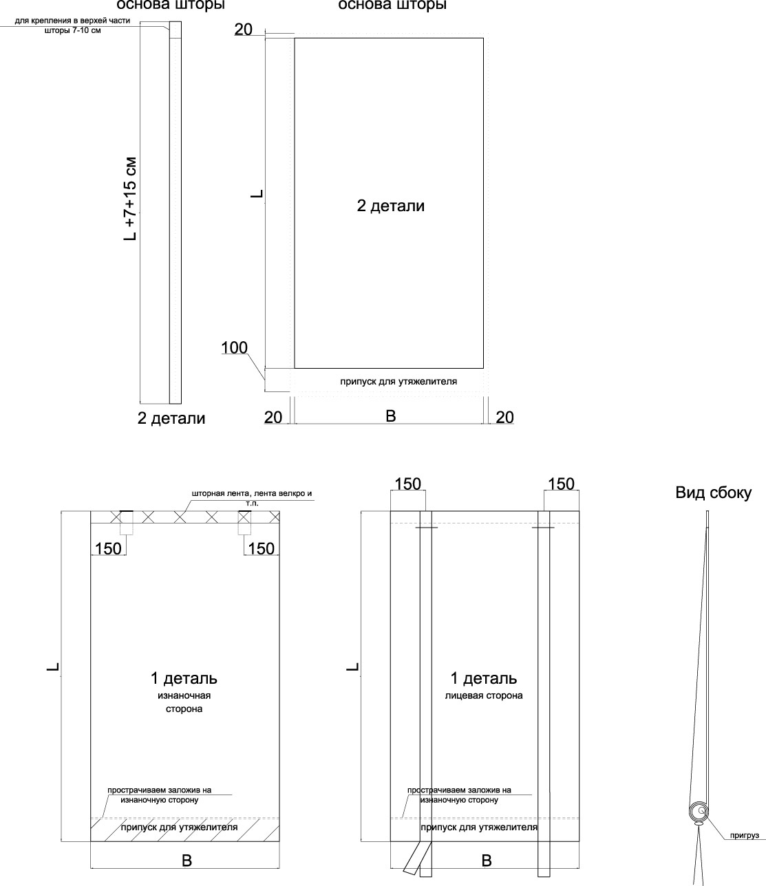 pattern of double-sided curtains