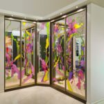 stained-glass windows on sliding wardrobes