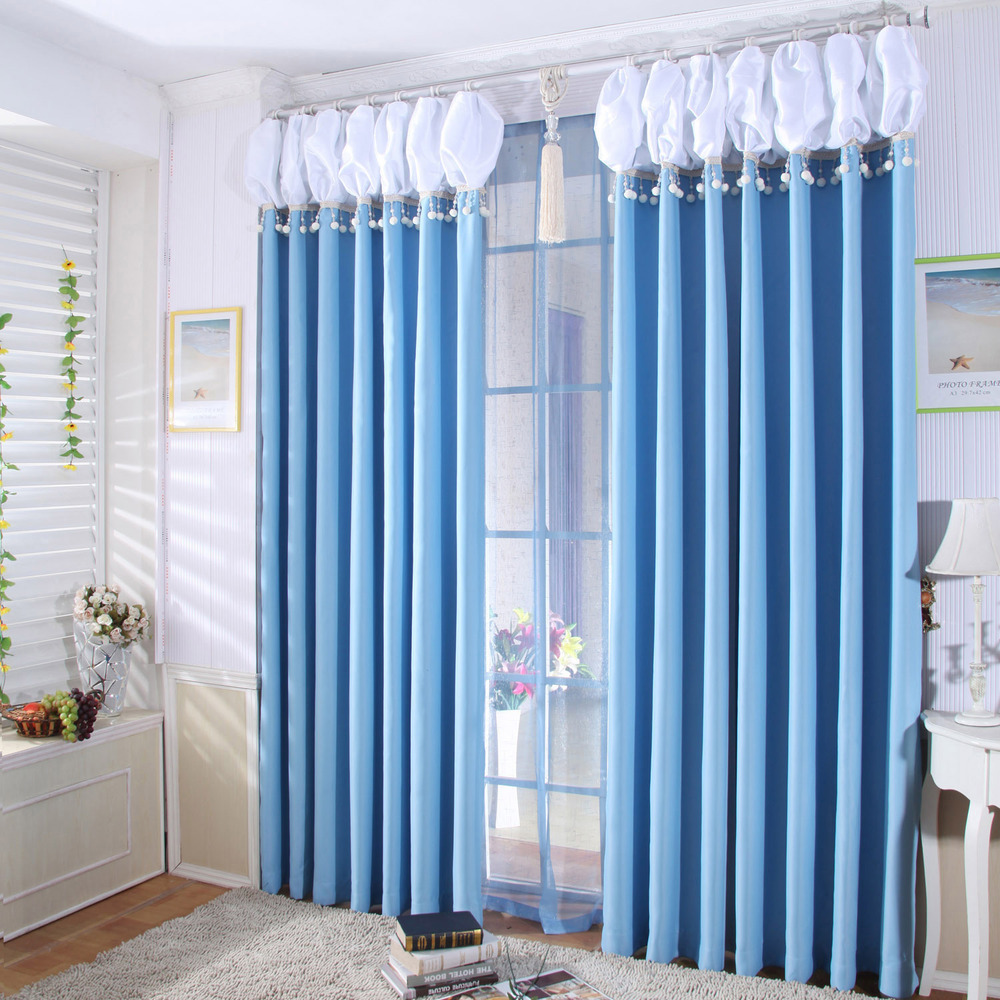 influence of blue curtains