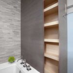 built-in wardrobe in the bathroom sliding