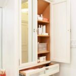 built-in wardrobe in the bathroom