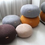 knitted pouf flat