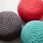 knitted pouf three