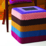 frame knitted pouf